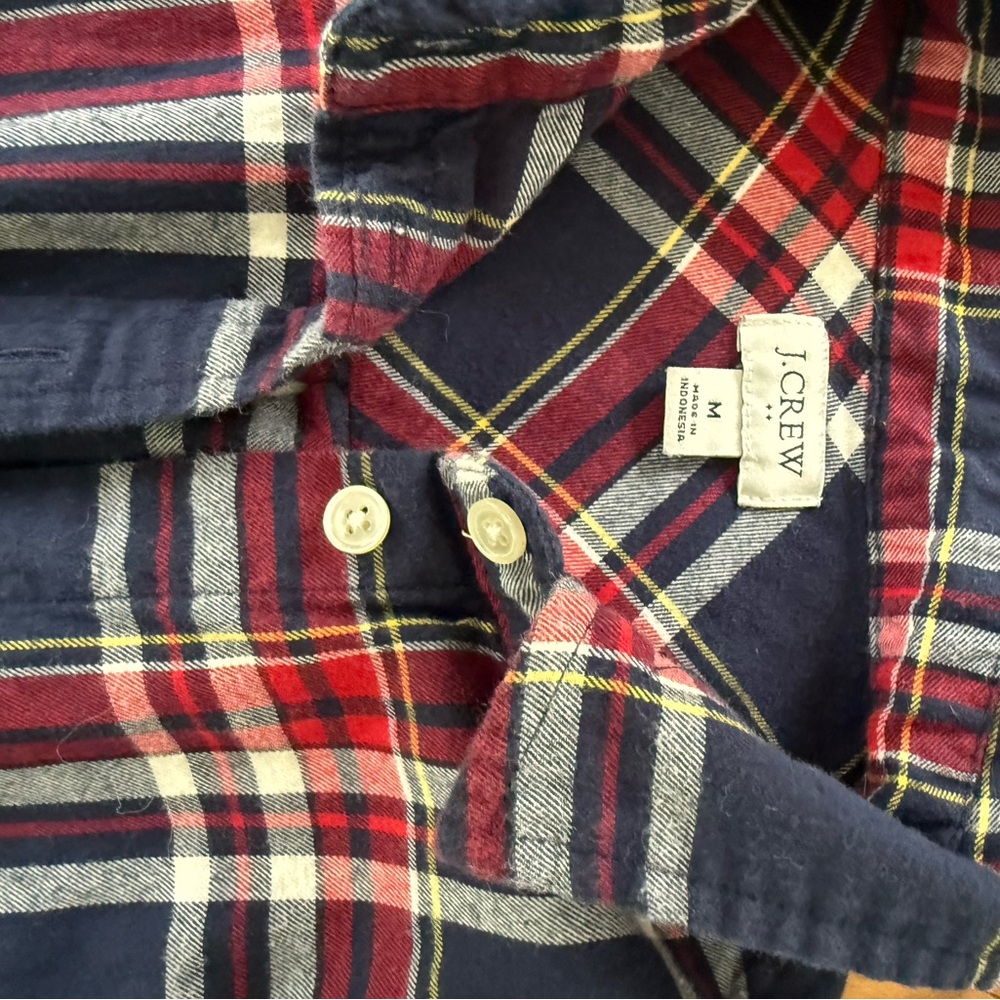 J. Crew Blue and Red Casual Button Down Shirt Women’s medium